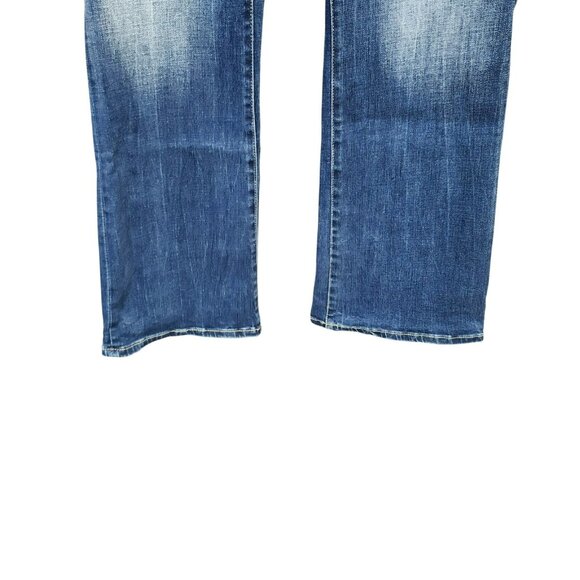 BKE Womens 33x31.5 Payton Bootcut Jeans Blue Mid Rise Dark Wash Denim Stretch - Picture 8 of 16